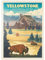MyPuzzle Yellowstone National Park: Old Faithful Inn Bisons, Vintage Poster - Premium 500 Teile Puzzle - MyPuzzle Sonderkollektion von Anderson Design Group