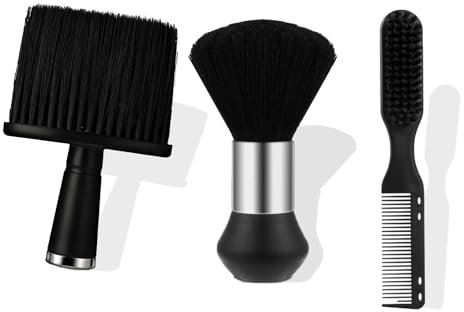 3 Pcs Barber Brush, Neck Duster to Remove Loose Hair, Professional Hair Cutting Brush for Brushing off Around Neckline and Ears After Haircut