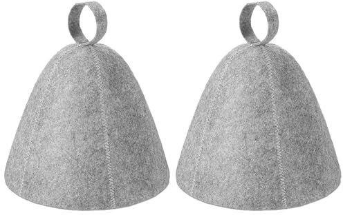 2 Stück Saunahut,Sauna Hut,Filz Herren Mütze,Saunamütze Damen Filzhut,Hut Duschhaube Filz-Saunahut,Filzkappe Hat Lustig Mütz,Saunahüte (Grau)