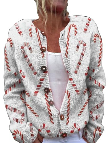 Cardigan Femme Norvégien Pull Élégant Sweater Cérémonie Pull Jacquard Tricot Femme Surdimensionné Pull À Boutons Court Curvy Cardigan En Cachemire Offres Éclair Du Jour, rose, M