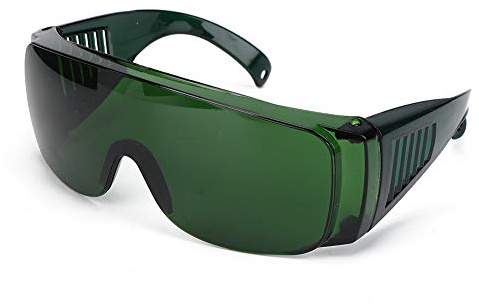 Sorandy Grüne Lasers Chutz Brille, Anti Rot & Blaulicht Schutzbrille Augenschutz Staubs Chutz mit Unabhängigem Fall, für Gravur Betrieb, Arbeits Kleidung (GREEN)