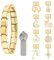 Greenyre Italian Charm Bracelet Gold,8 Additional Italian Charms with Opening Tools,Stainless Steel Italian Charm Bracelet Charms,9mm DIY Abnehmbares Module,Italian Style Charms für Damen,Mädchen