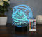 Personalisierte LED Motorrad Lampe – Geschenk für Motorradfahrer – LED Nachtlicht mit Name – Motorrad Deko für Zuhause – Biker Geschenkidee mit Gravur