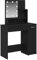 vidaXL LED-Schminktisch Schwarz Eiche 86,5x35x136 cm
