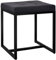CLP Sitzhocker Barci I Moderner Hocker | Hochwertiger Polsterhocker mit schwarz pulverbeschichteten Eisengestell, Farbe:schwarz, Material:Stoff
