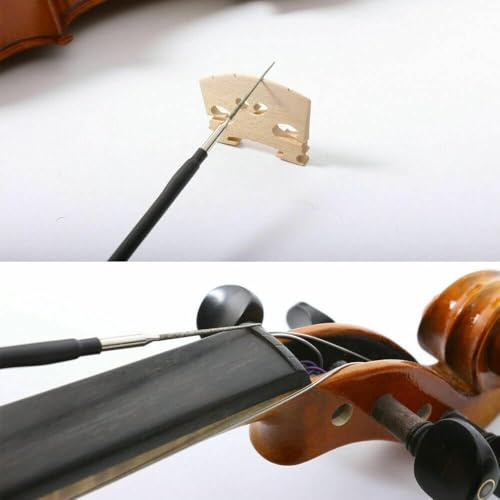 Geigenbauwerkzeuge, 1 Stück Geigenmutter Und Steg Schlitzdateien, Geige Cello Saitenschneiden, Poliertes Finish