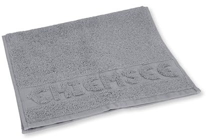 Chiemsee Uni-Handtuch 2er Set, Farbe Silber, Größe 50x100 cm