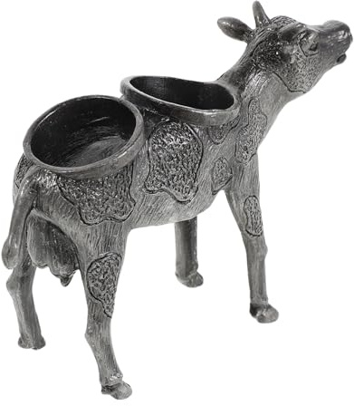 Amosfun Creative Cow-shaped Wine Bottle Stopper Holder Stylish Metal Storage Rack Decorative Countertop Organizer for Home Bar Wine Lovers