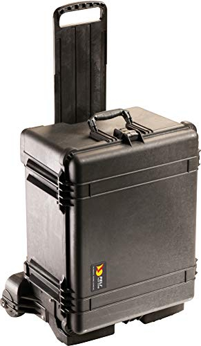 PELI 1620M Wasserdichter Kamerakoffer mit Rollen für Sicheren Transport, IP57 Wasser- und Staubdicht, 72L Volumen, Mit Schaumstoffeinlage (Anpassbar), Schwarz 016200-0009-110E
