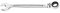 FACOM - Clé Mixte à Cliquet Métrique 15mm - 467B.15 - Système Ultra-Grip Antidérapant - Mécanisme à Cliquet Compact Réversible par Levier - Œil et Fourche Inclinés à 15° - Chrome Satiné