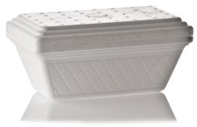20 bandejas térmicas de 1000 cc, color blanco, para llevar helado, 25,5 x 11,5 x 10 cm, sellado térmico 1 hora aprox.