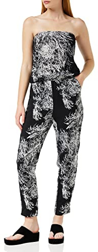 Urban Classics Damen Dames Viscose Bandeau Jumpsuit, Mehrfarbig (Limb 01061), L EU