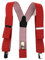 TigerTie Unisex Hosenträger in Y-Form mit 3 extra starken Clips - Farbe in rot weiß gepunktet - hochwertige Verarbeitung - Breite 35 mm