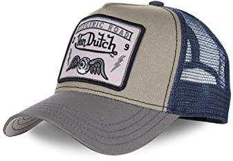 Von Dutch Herren Quadratisch 3b Trucker Cap, grau/blau, Einheitsgröße