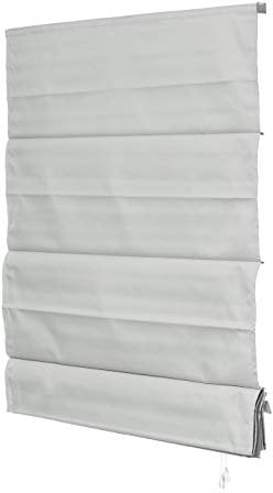 Ventanara® Raffrollo Raffgardine verdunkelnd Faltrollo raumverdunkelnd Blickdicht Thermorollo Sichtschutz (120 x 220 cm, Grau)