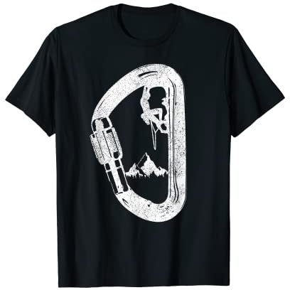 Klettern Karabiner Berge Kletterer Geschenk T-Shirt
