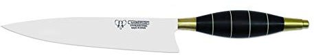 Cudeman Cuchillo Canario 164-N Hoja de Acero Inoxidable 420 de 15 cm y empuñadura de metacrilato Negro de 10 cm para Caza, Pesca, Supervivencia y bushcraft + Portabotellas Regalo