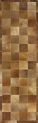 Vip Leather Patchwork-Läufer aus Rindsleder Cod RD6FG (70 cm x 210 cm)