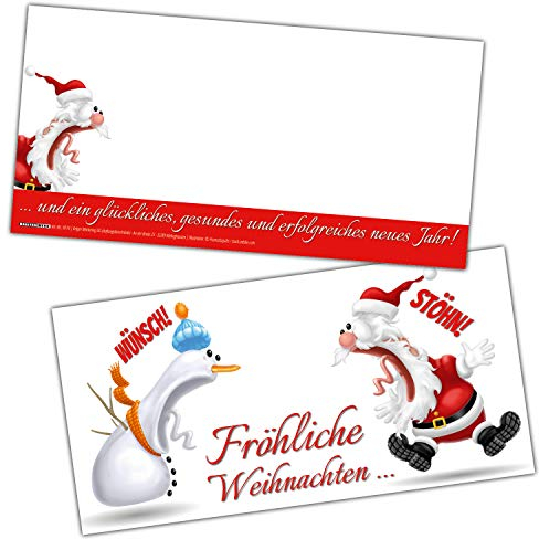 25er XL-Set KOLLEGEN Weihnachtskarten - ideal als Brief oder Postkarte - privat und geschäftlich - lustige Frohe Weihnachten Karten von BREITENWERK