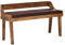 Wohnling Sitzbank Echtleder/Massivholz Bank 108x63x43 cm, Polsterbank mit Rückenlehne, Bank Flur Schlafzimmer Braun, Kleine Bettbank Leder