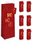 PremiumLine Geschenktaschen für Flaschen Weihnachten 6 Stück | Flaschentüten edle Geschenktüten für Wein Sekt Champagner | farbige Kordel, Namenskarte | Ho Ho Ho | Skorpion Papeterie