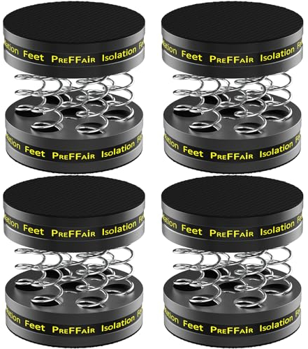 HiFi Lautsprecher Isolationsfüße Spike Pads Lautsprecherständer Füße HiFi Absorber füße Gerätefüße Stoßdämpfer Untersetzer Mit Rutschfestem Gummi für Verstärker Subwoofer Plattenspieler