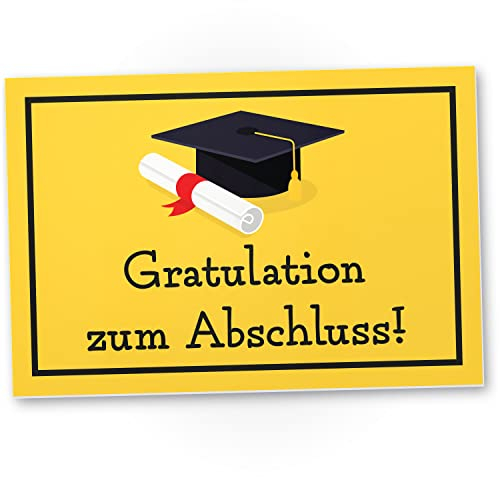 DankeDir! Gratulation - Schild - Master Studenten Partydeko Bachelor Geschenk Geschenkidee Dekoration - Geschenk Abschluss bestandenes Studium Glückwunschkarte Deko Karte Studienabschluss