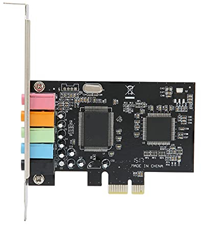 PCI-Express Soundkarte, 6 Kanal Stereo Surround Desktop Audio Signalumwandlungshardware mit Treiber CD, PC Computer Audiokarte für 7/Vista/XP 32/64-bit