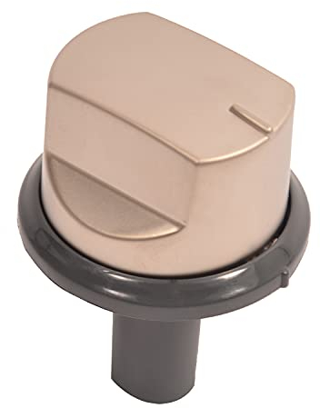 sparefixd Control Knob Silver Chrome Black for Hotpoint Built in Double Oven