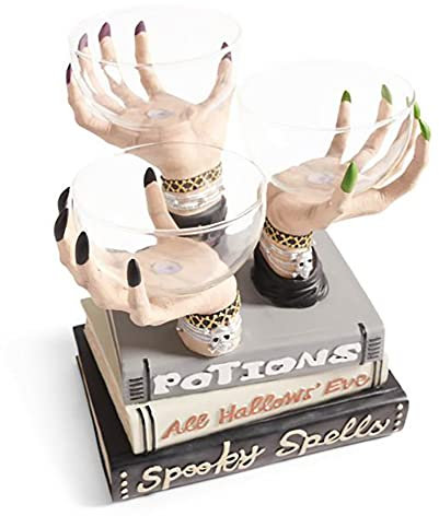 ROUOHUD Halloween Witch Hands Snack Bowl Stand, Witch's Hand Snack Bowl Holder,Candy Holder Bowl for Biscuit Dessert Snack Storage, Suitable to Festival Wedding Party Xmas Decor(Not Inclu(Color:3pcs)