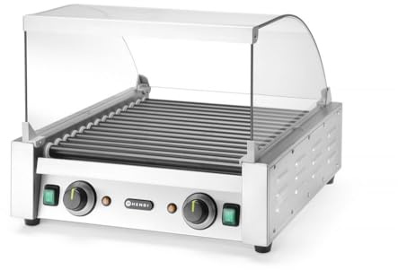 HENDI Glasabdeckung, für HENDI Rollengrill - 14 Rollen 268735, 470x491x(H)250mm