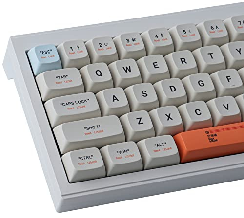 PBT Keycaps,128 Tasten XDA Keycaps Custom White Keycaps Set für Cherry Gateron MX Switches ANSI(US) Layout Mechanische Tastaturen