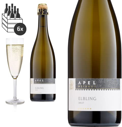 6er Karton Elbling Sekt brut von Weingut Hubertus M. Apel - Sekt