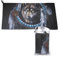 AROONS Schnell trocknendes Handtuch mit Tasche – Indianer-Wolf, bedruckt, super saugfähig, Mikrofaser, Reise-Sporthandtücher, 80 x 40 cm