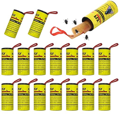 Fly Trap, 16 Stücke Fliegenfalle, Sicherheit Fliegenfänger, Ungiftig Fliegenfalle Klebefalle, Fliegenfalle Innenbereich Geeignet für Küchen Gewächshäuser Schlafzimmer Vieh und Geflügelfarmen
