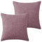Hafaa Cushions with Covers Included 45 x 45 Cm Set of 4 Pcs (2 Light Pink Cushion Covers, 2 Cushion Inserts) - Stripe Velvet Throw Pillow Case Decorative Sofa Cushion with Invisible Zipper