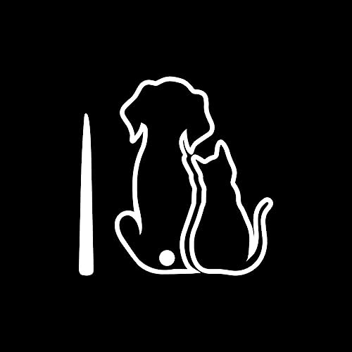 iSpchen Autoaufkleber Lustige Schöne Katzen Hunde Wischer Aufkleber Auto Heckscheibe Schwanz Reflektierende Aufkleber Scheibenwischer Wasserdichte Dekoration Aufkleber,Weiß
