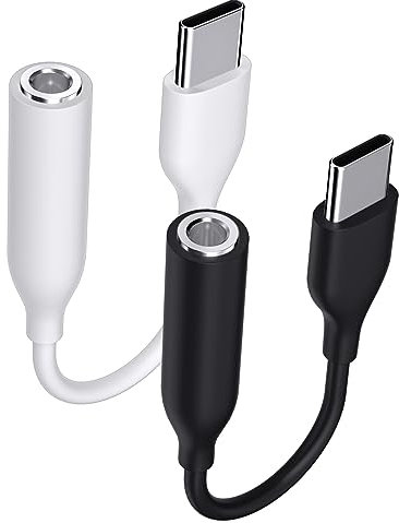 USB C to 3.5 mm Headphone Jack Adapter for iPhone 16e 16 15 Pro, 2 Pack Type C to Headphone Adapter,Aux Audio Earphone Ear Plug Adaptor for Samsung A26 A56 A36 S25 A55 A16 S24 FE for iPad A16 11th