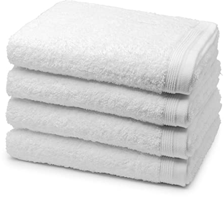 Möve - Superwuschel - 4 X Handtuch - im Set - Baumwolle (50 X 100cm Snow)