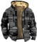 KONG JIMFAN Regenjacke Herren Pärchen Pullover College Jacken Männer Bomberjacke Herren Wollwalk Jacke Weiße Strickjacke Winterjacke Motorradbekleidung Herren Set Arbeitsjacke Winter(Gray,XL)