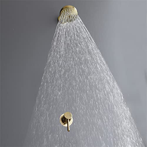 Gold Badezimmer Halterung Wasserfall Toilette Bad Dusche Armaturen Set Wand Messing Regen Dusche Wasserhahn Mixer Set