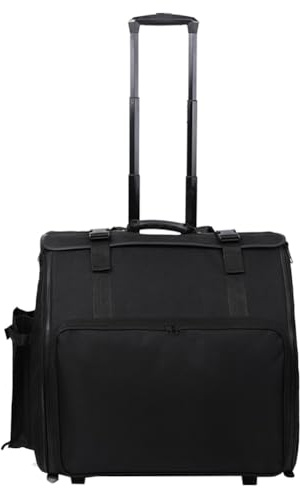 HDYNUZ Accordion Case with Wheel, Waterproof Thick Padded Oxford Cloth Accordion Gig Bag Keyboard Instrument Accessories for 120 Bass Accordions