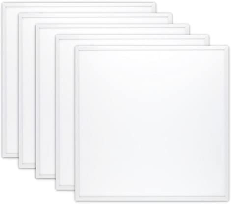 CLAR - Dalle LED 60x60, Panneau 40W Blanc Chaud 3000ºK, Plaque Lighting Panel (Pack 5)