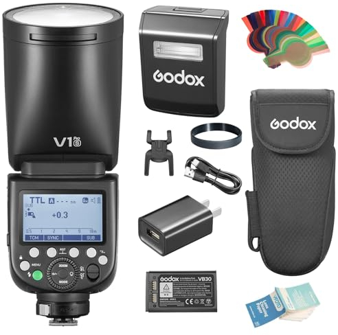 Godox V1PRO-S TTL Li-Ion Redonda Cabeza Flash Innovadora Externa Flash SU-1 LED Estilo 76Ws HSS 1/8000s Construir-En Batería de Litio para Sony Cámaras