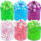 Clear Jelly Crunchy Slime Kit, 6 Packs Slime Kits for Girls, Non Sticky Slime for Kids, DIY Premade Crystal Glue Boba Slime Set, Super Soft Sludge Toy