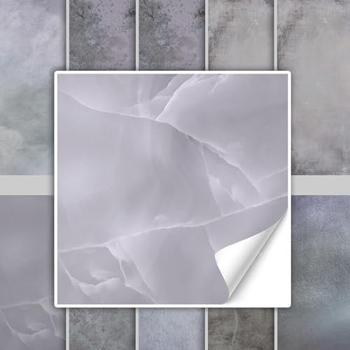 GRAZDesign Fliesenaufkleber Bad & Küche Shabby Chic Textur Flieder blau Klebefliesen selbstklebend - 20x20cm / 40 Stück