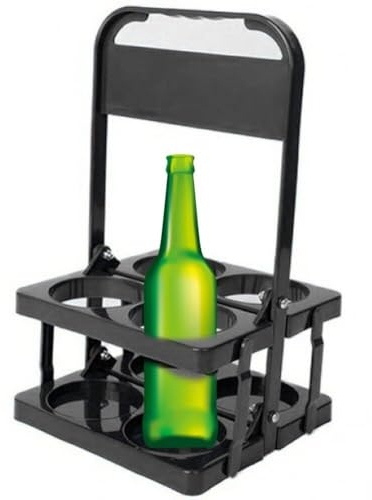 Lot De 4 Paniers Pliables Portables en Plastique pour Bouteille De Bière, Support De Seau, Casier À Vin, Support De Verre pour Usage Quotidien, Fête Ktv