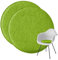 easy and green Sitzkissen Filz Rund mit Antirutsch-Beschichtung - Made in Germany - Stuhlkissen Rund aus upcycling rPET Filz - Sitzkissen Stuhl waschbar Extra Dick (2, Grün, Rund)