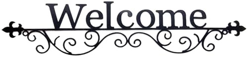 Decorative Welcome Decor | Metal Welcome Sign | Door Metal Welcome Signage | Welcome Letter Sign Wall Decor, Multipurpose Cutout Letters Hanging Perfect for Home, Door, Living Room Decor