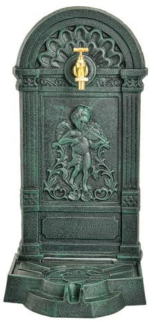 Sungmor Colonna d'acqua esterna in ghisa con rubinetto, rubinetto decorativo autoportante per fontana idrante, rubinetto dell'acqua retrò per irrigazione da giardino, fattoria, cortile, lavaggio